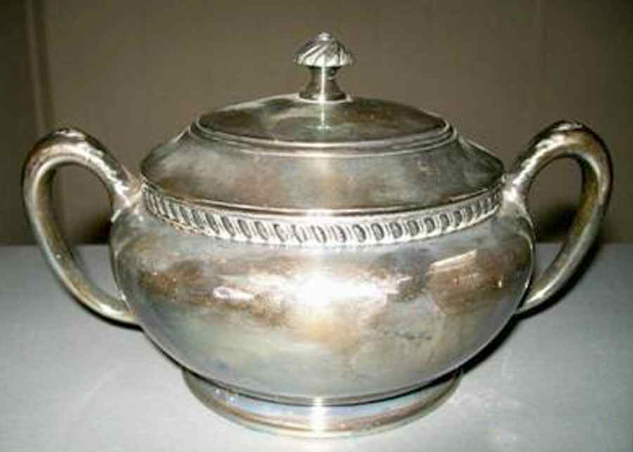3361(Silverplate, Hollowware) Sugar Bowl & Lid by Reed & Barton-1