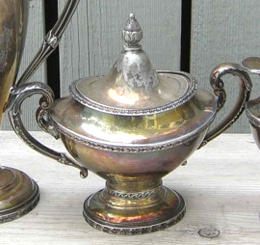 06150 (Silverplate, Hollowware) Sugar Bowl & Lid by Reed & Barton-1