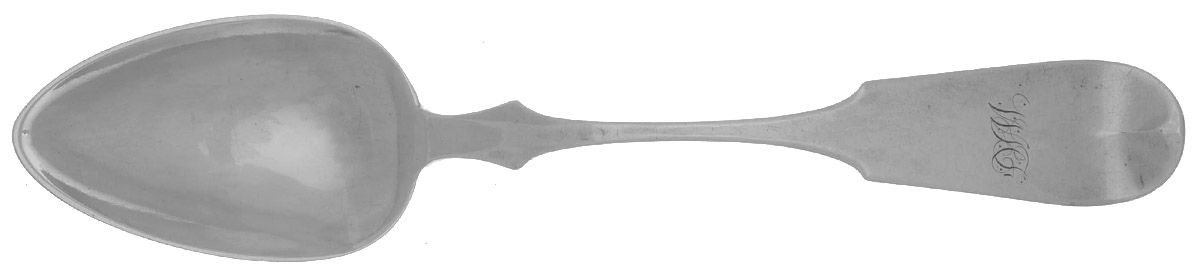 Coin Silver Flatware Tablespoon (Serving Spoon) by Robert & William Wilson-1