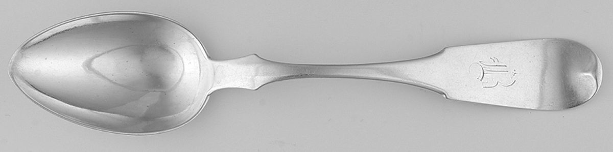 Coin Silver Flatware Tablespoon (Serving Spoon) by Robert & William Wilson-1