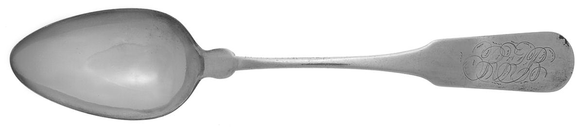 Coin Silver Flatware Tablespoon (Serving Spoon) by Richard King-1