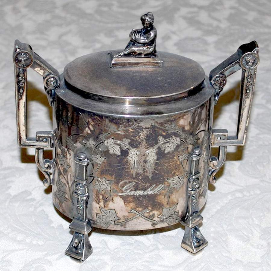 2443 (Silverplate, Hollowware) Sugar Bowl & Lid by Reed & Barton-1
