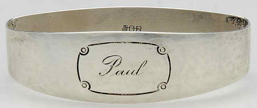 41 (Sterling, Hollowware) Monogram Napkin Ring by Randahl-1