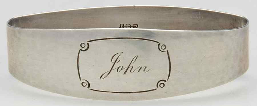 41 (Sterling, Hollowware) Monogram Napkin Ring by Randahl-1