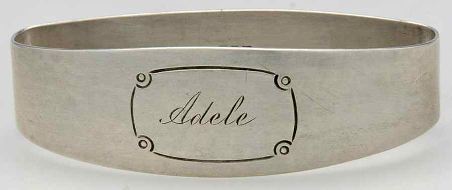 41 (Sterling, Hollowware) Monogram Napkin Ring by Randahl-1