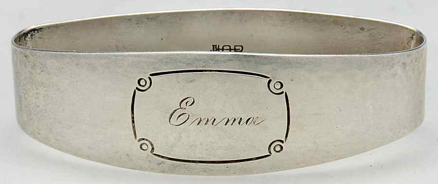 41 (Sterling, Hollowware) Monogram Napkin Ring by Randahl-1
