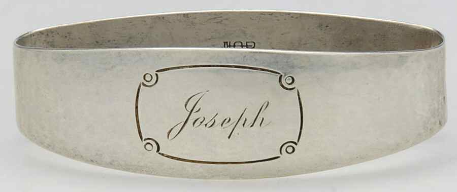 41 (Sterling, Hollowware) Monogram Napkin Ring by Randahl-1
