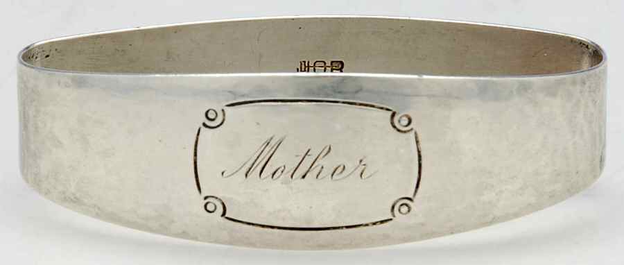 41 (Sterling, Hollowware) Monogram Napkin Ring by Randahl-1