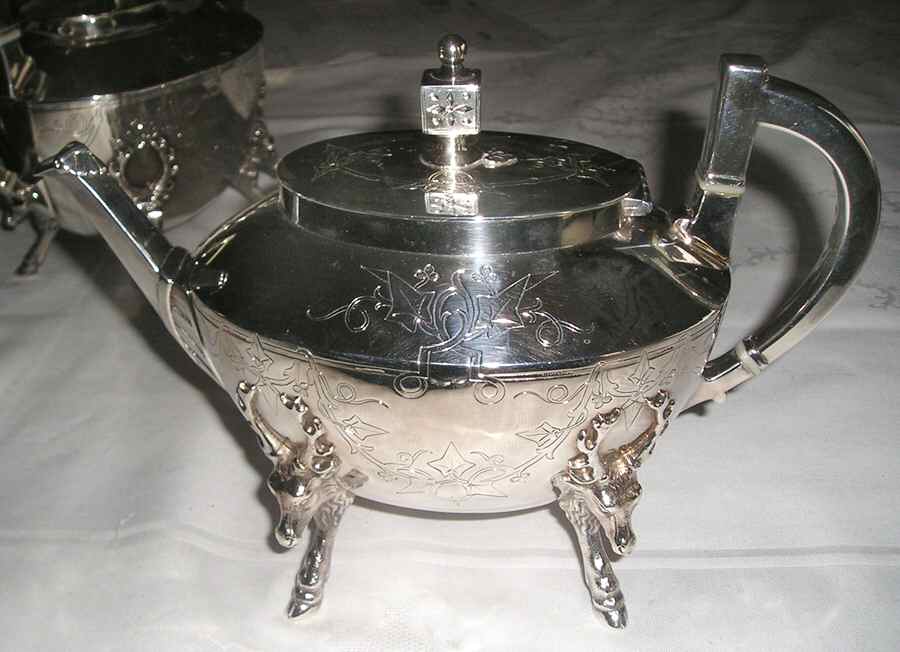 1875 1-2 (Silverplate, Hollwware) Teapot by Rogers Smith-1