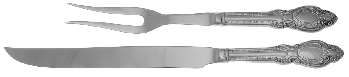 Gwyneth (Stainless) Large 2-Piece Roast Carving Set w/Stainless Blade by Reed & Barton-1