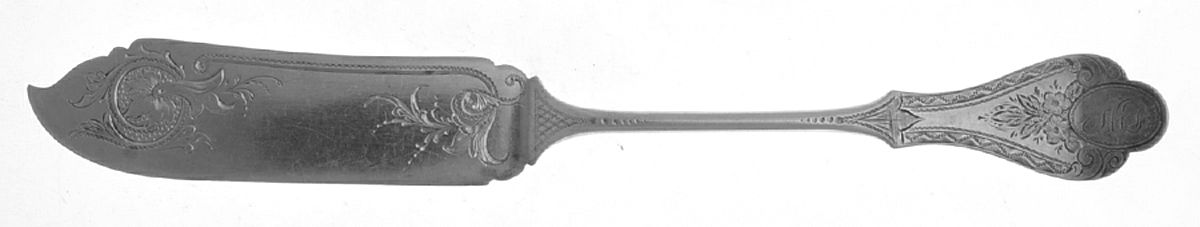 R2W7 (Coin) Flat Handle Bright Cut Master Butter by Robert & William Wilson-1