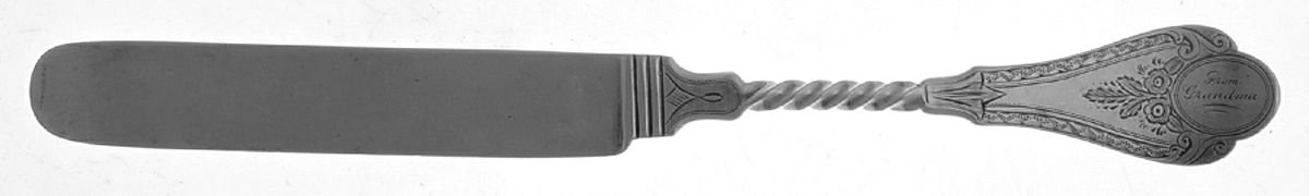 R2W7 (Coin) Solid Dessert/Tea Knife by Robert & William Wilson-1