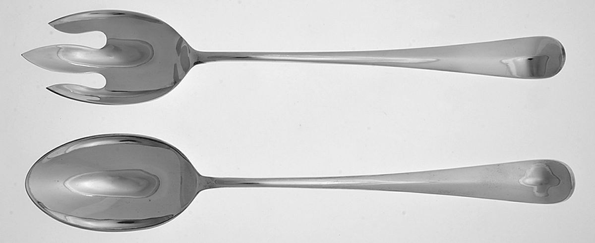 RAM9 (Silverplate) Large Solid, 2-Piece Dressing Serving Set by Raimond-1
