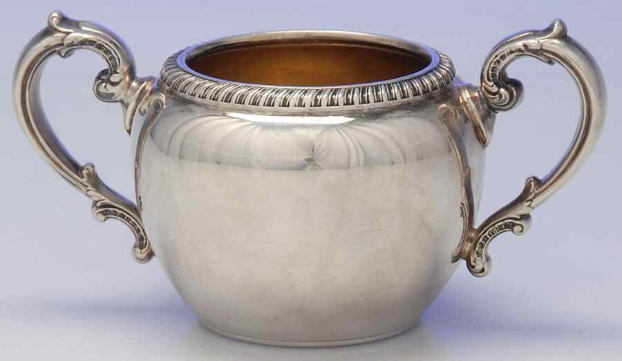 D4095 (Silverplate, Hollowware) Silverplate Mini Open Sugar by Reed & Barton-1
