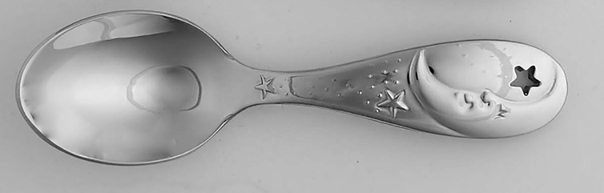 Sweet Dreams (Stainless) Straight Handle Baby Spoon by Reed & Barton-1