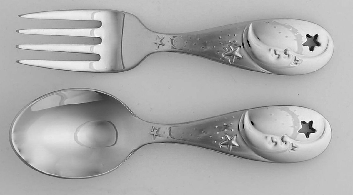 Sweet Dreams (Stainless) 2 Pc Baby Set (BF, BS) by Reed & Barton-1