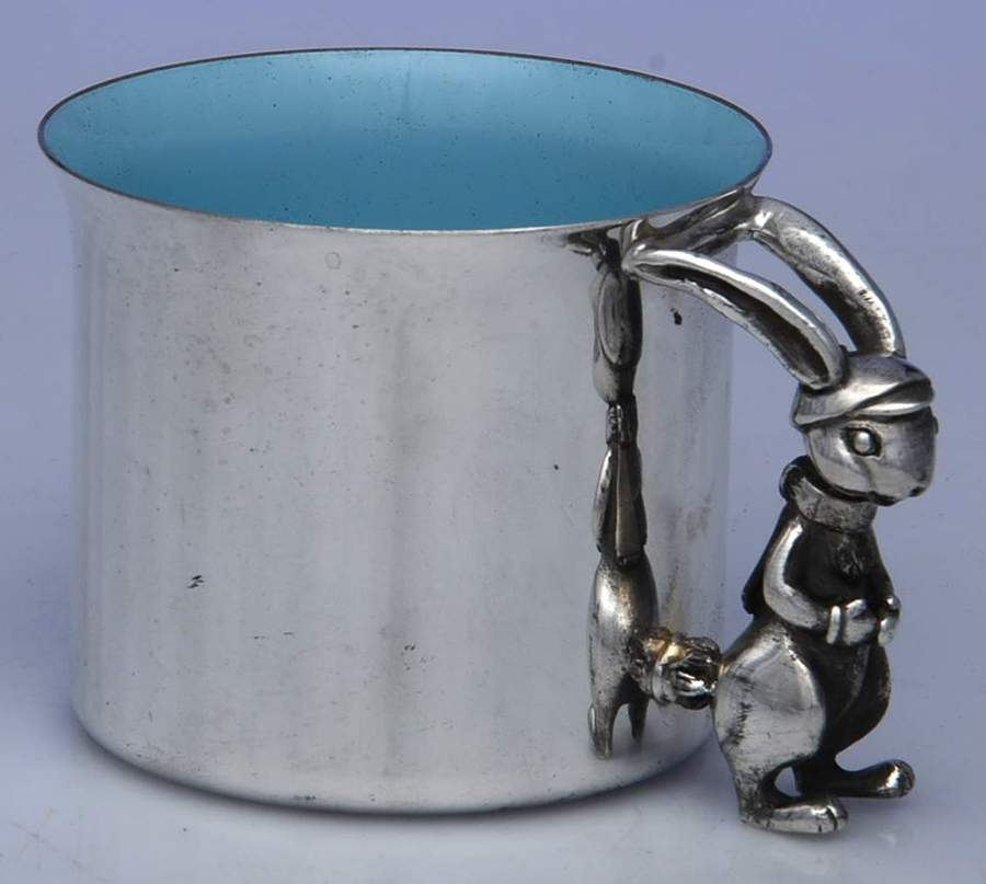 Rabbit (Silverplate, Hollowware) Baby Cup by Reed & Barton-1