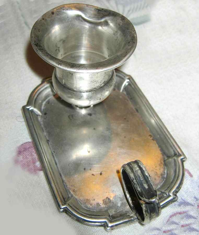 439 (Sterling, Hollowware) Sterling Chamberstick by Revere Silver-1