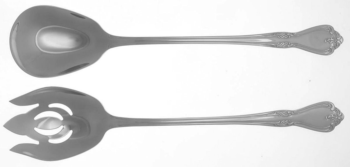 Thornhill (Stainless) Large Solid Serving Set by Reed & Barton-1