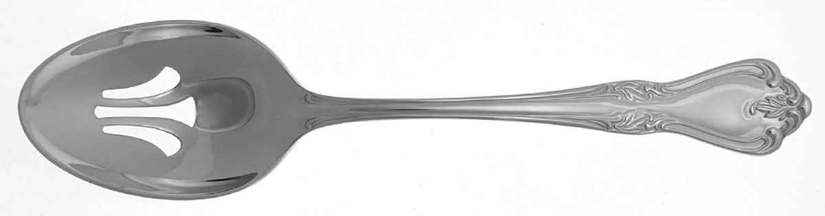Thornhill (Stainless) Pierced Tablespoon (Serving Spoon) by Reed & Barton-1