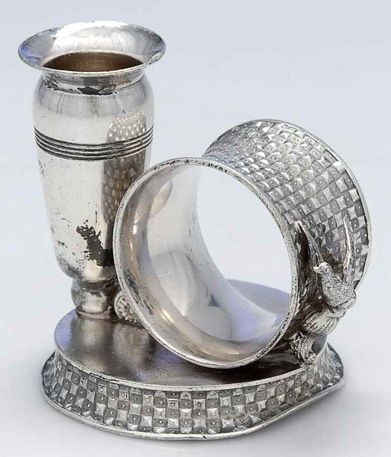 177 (Silverplate, Hollowware) Figural Napkin Ring by Rockford Silver Plate Co-1