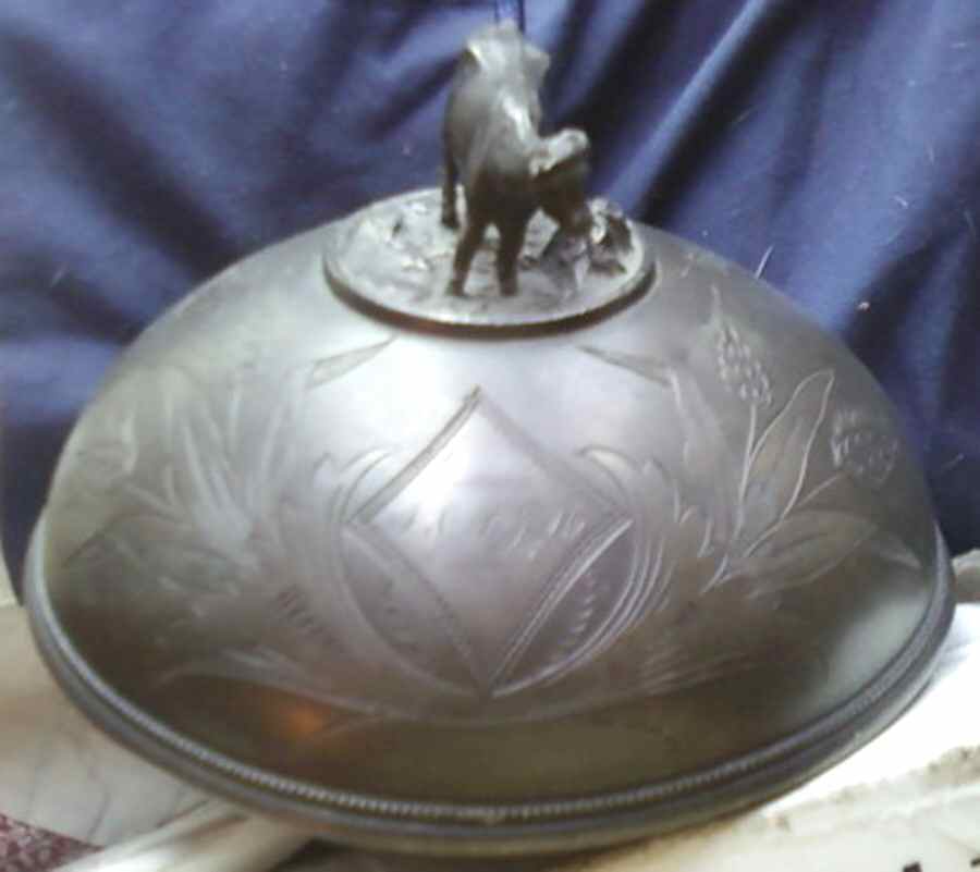 3646 (Silverplate, Hollowware) Lid for Round Butter Dish by Richfield Plate Co-1