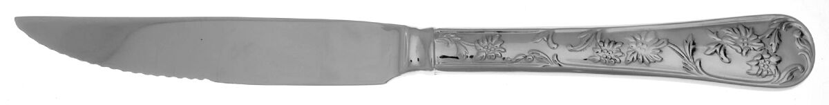 Queen's Garden (Stainless) Steak Knife Individual Hollow, Serrate HC by Reed & Barton-1
