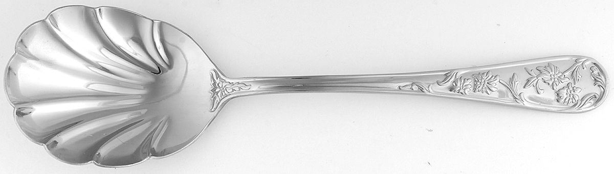 Queen's Garden (Stainless) Solid Shell Casserole Spoon by Reed & Barton-1