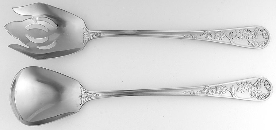 Queen's Garden (Stainless) Solid Oversized Serving Salad Set by Reed & Barton-1