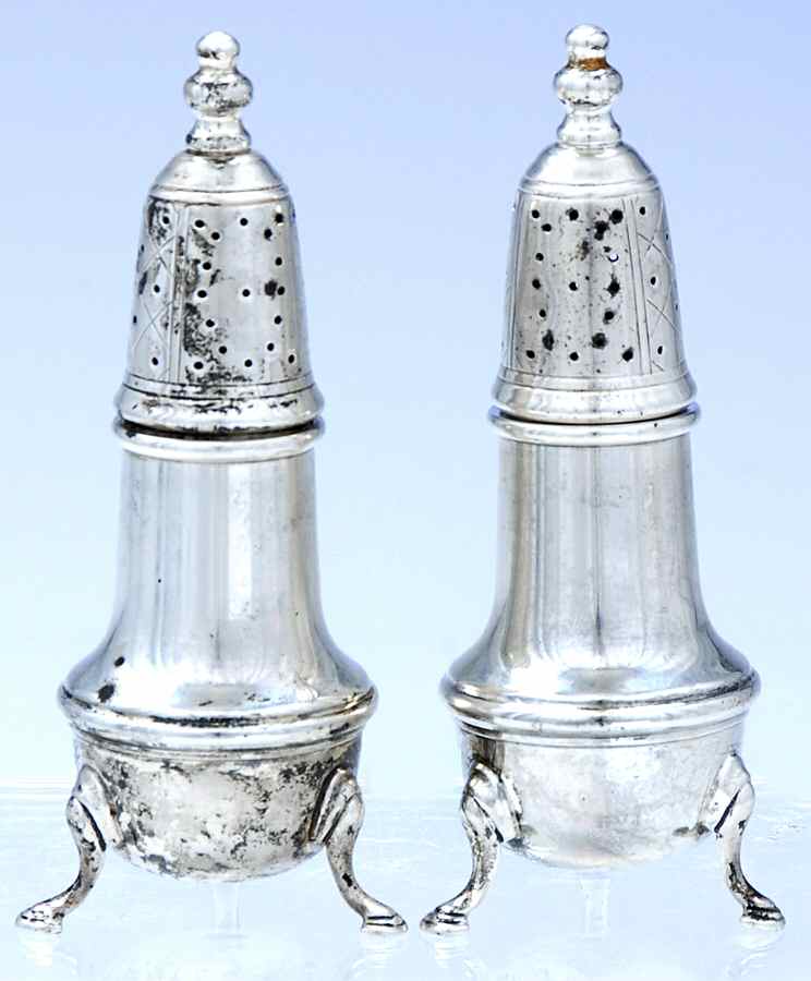 2955 (Sterling, Hollowware) Salt and Pepper Set by Redlich-1