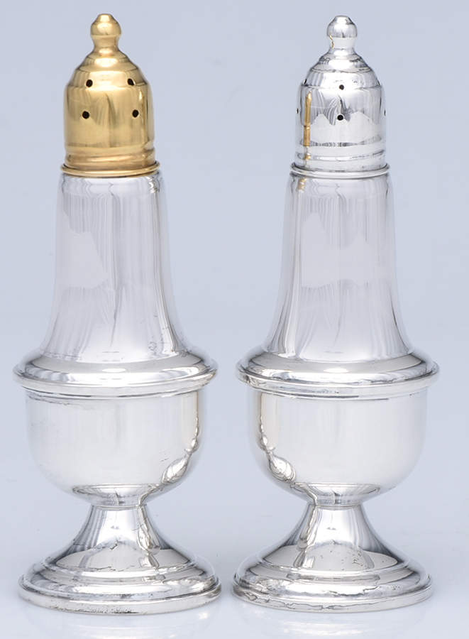 49 (Sterling, Hollowware) Weighted Salt and Pepper Set by Reed & Barton-1