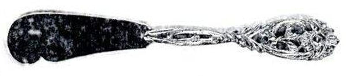 R5R1 (Sterling, Gold Vermeil) Flat Handle Butter Spreader by Rossdeutscher & Reisig-1