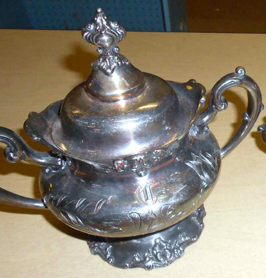 3702 (Silverplate, Hollowware) Sugar Bowl & Lid by Reed & Barton-1