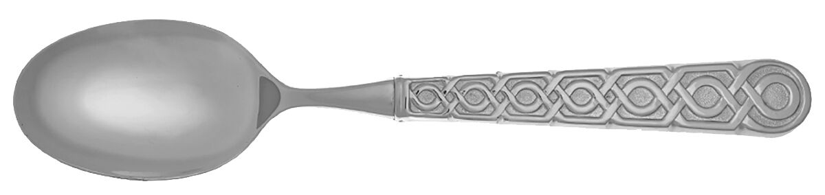 Labirinto (Stainless) Hollow Handle Serving Spoon by Ricci (Argentieri)-1