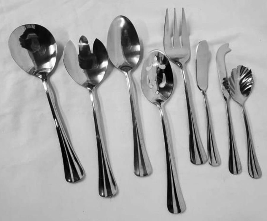 RXV13 (Stainless) Solid Salad Serving Fork by RSVP Flatware-1