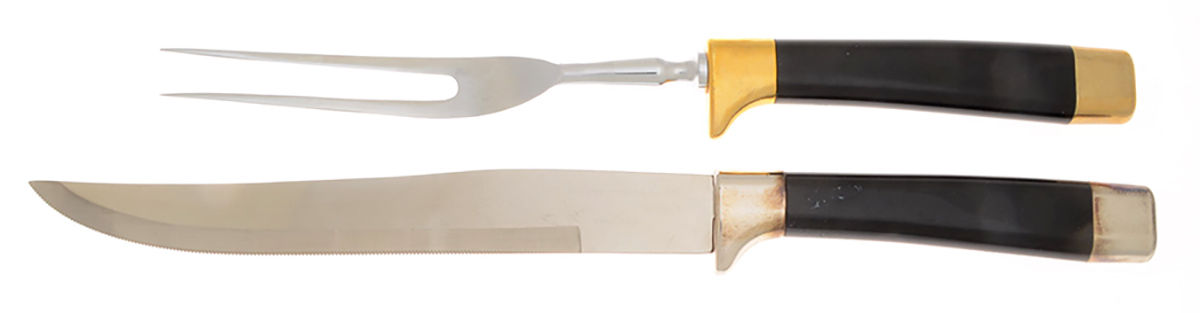 Monte Carlo (Stainless) Large 2-Piece Roast Carving Set w/Stainless Blade by Regent Sheffield-1