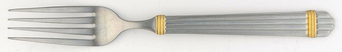 Esprit-Gold (Stainless, Gold Accent, 4 Ribs) Fork by Retroneu-1