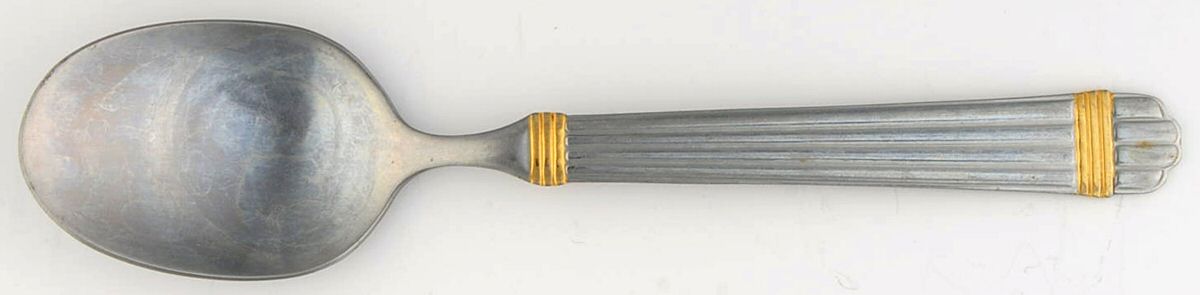 Esprit-Gold (Stainless, Gold Accent, 4 Ribs) Teaspoon by Retroneu-1