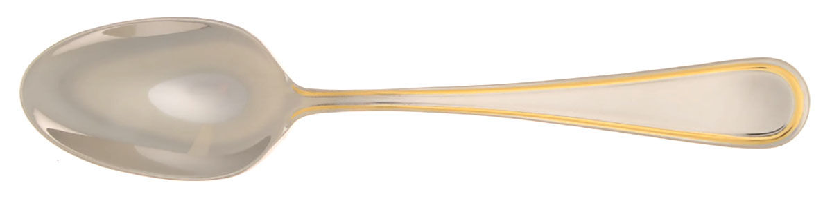 Ascot-Gold Accent (Stainless) Teaspoon by Ricci (Argentieri)-1