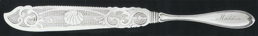 Oval Thread (Coin) Solid Bright Cut Cake Saw by Richard Huntington-1