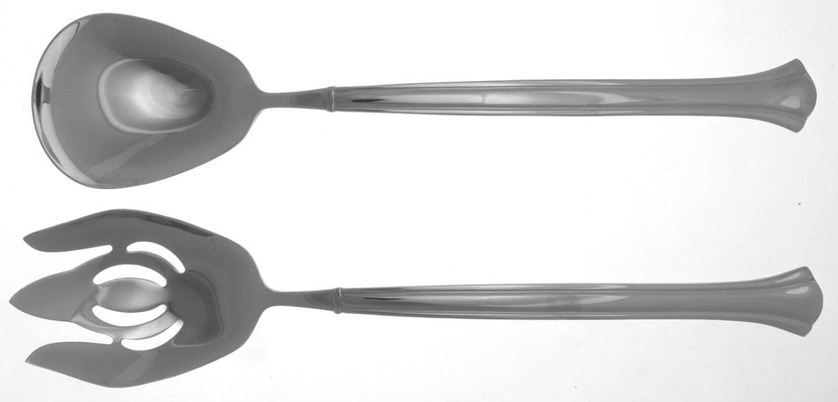 Endicott (Stainless) Solid Oversized Serving Salad Set by Reed & Barton-1