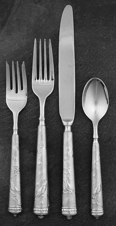 Audubon's Bird of Paradise (Stainless) 4 Piece Place Setting by Ricci (Argentieri)-1