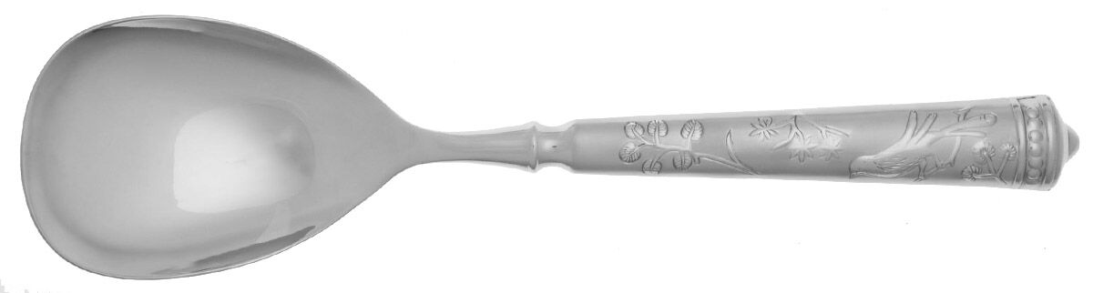Audubon's Bird of Paradise (Stainless) Salad Servng Spoon with Stainless Bowl by Ricci (Argentieri)-1