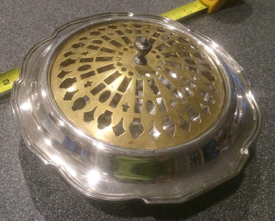 4040 (Silverplate, Hollowware) Centerpiece with Frog by Reed & Barton-1