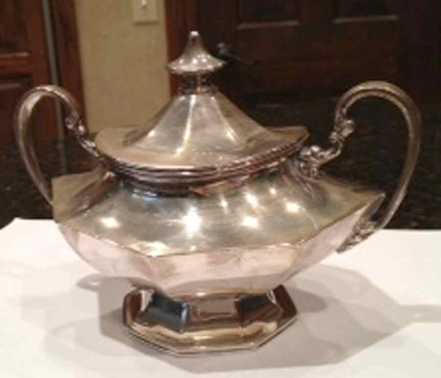 288 (Sterling, Hollowware) Sugar Bowl & Lid by Reed & Barton-1