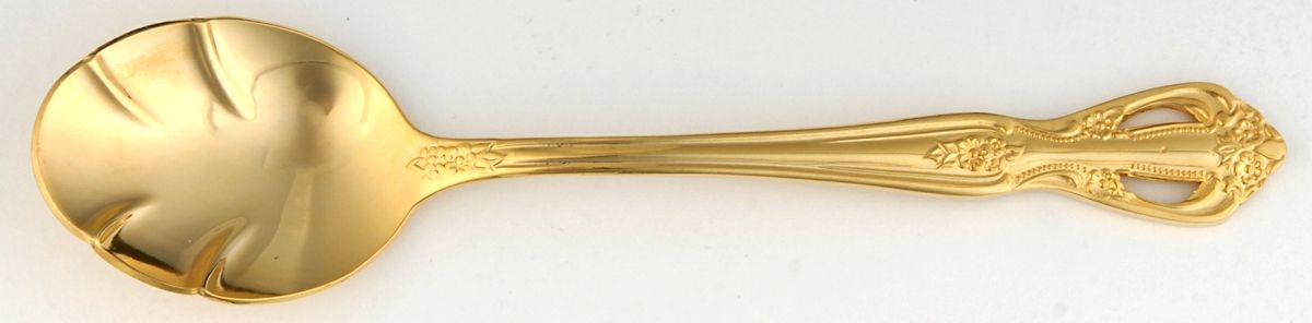 Chambley Gold (Gold Electroplate) Sugar Shell Spoon by Retroneu-1