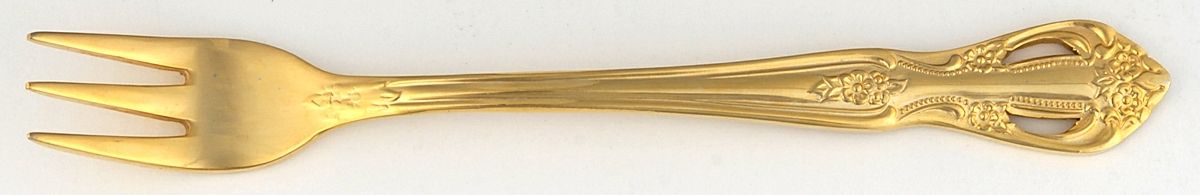 Chambley Gold (Gold Electroplate) Cocktail/Seafood Fork by Retroneu-1