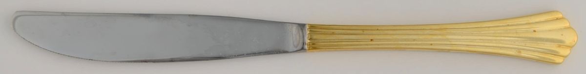 RGL24 (Gold Electroplate) Modern Solid Knife by Royal Gallery-1
