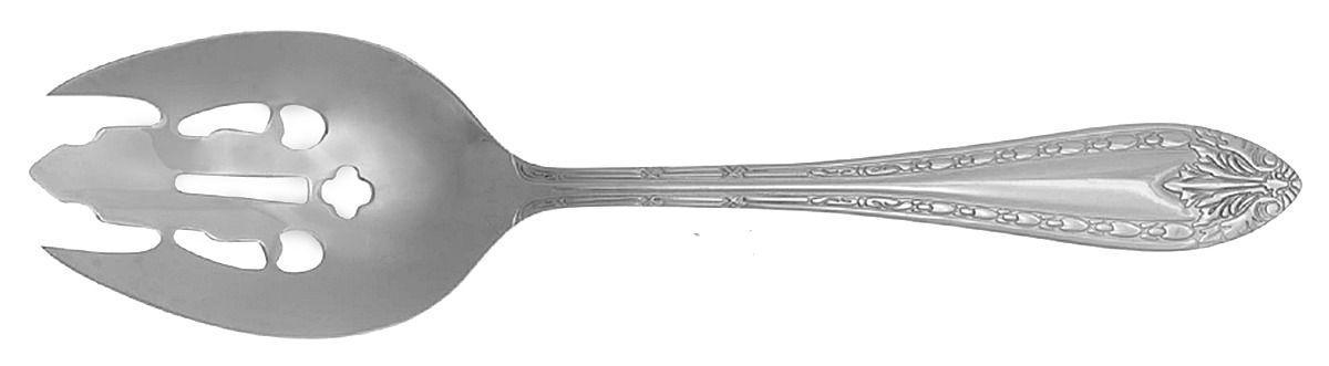 Marie Antoinette (Stainless) Pierced Vegetable Serving Spoon by Reed & Barton-1