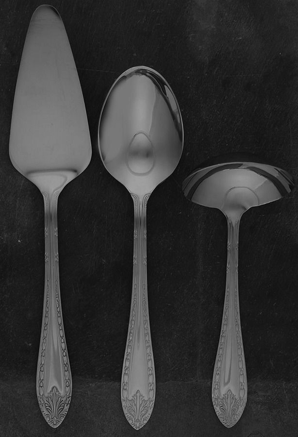 Marie Antoinette (Stainless) 3 Piece Completer Set by Reed & Barton-1